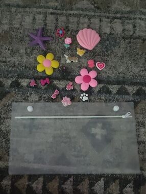 Decorative Charms and Clear Storage Pouch For Bogg Bags